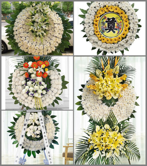 广东江门市恩平市君堂镇沙冈村花圈速递